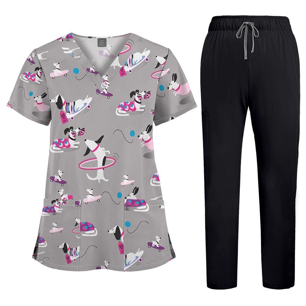 floral scrubs